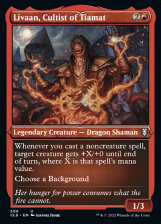 Livaan, Cultist of Tiamat (Foil Etched) [Commander Legends: Battle for Baldur's Gate] | Gear Gaming Fayetteville