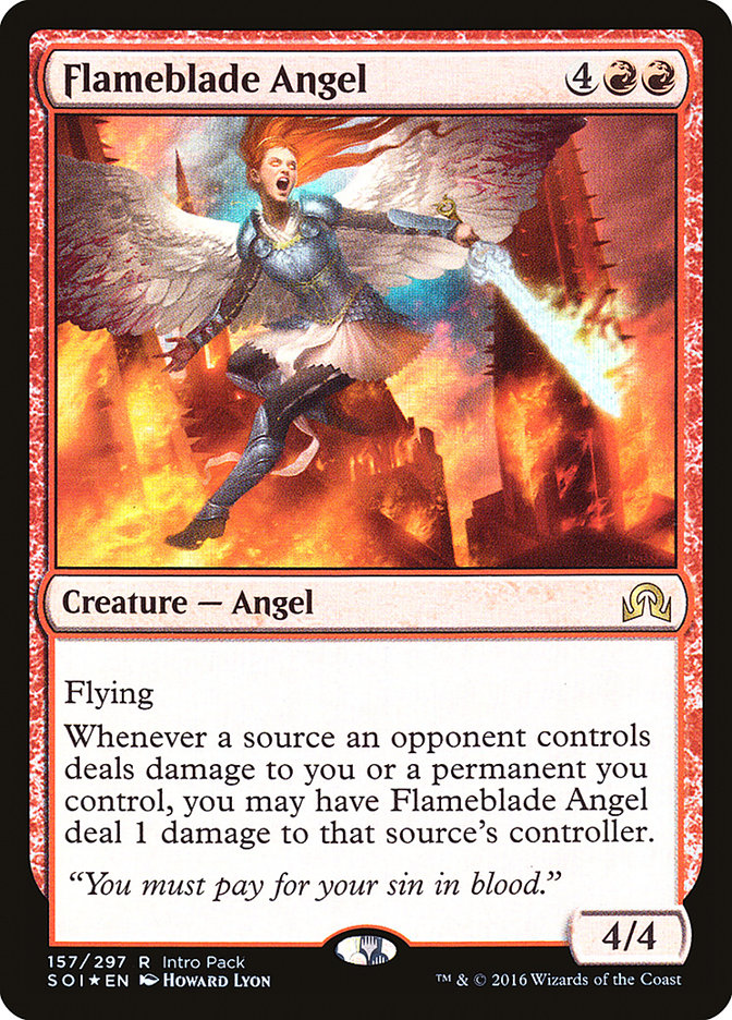 Flameblade Angel (Intro Pack) [Shadows over Innistrad Promos] | Gear Gaming Fayetteville