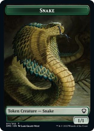 Snake // Hydra Double-Sided Token [Dominaria United Commander Tokens] | Gear Gaming Fayetteville