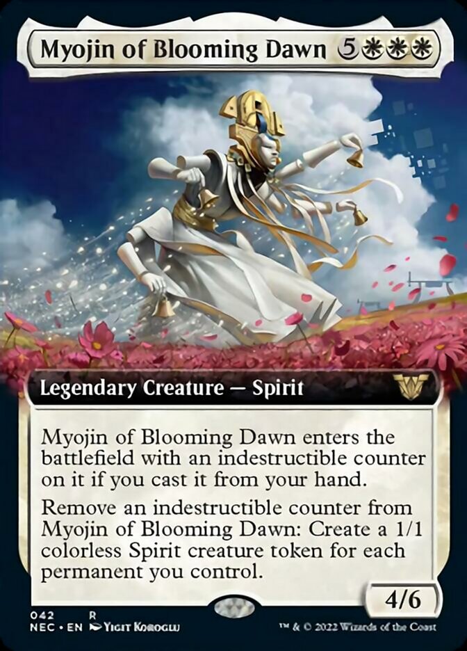 Myojin of Blooming Dawn (Extended Art) [Kamigawa: Neon Dynasty Commander] | Gear Gaming Fayetteville