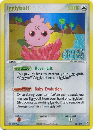 Igglybuff (21/100) (Stamped) [EX: Crystal Guardians] | Gear Gaming Fayetteville