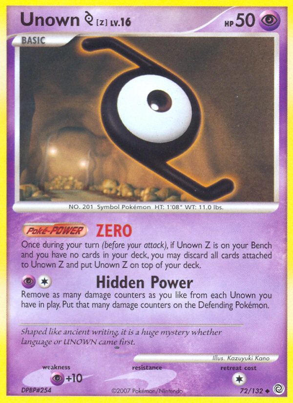 Unown Z (72/132) [Diamond & Pearl: Secret Wonders] | Gear Gaming Fayetteville