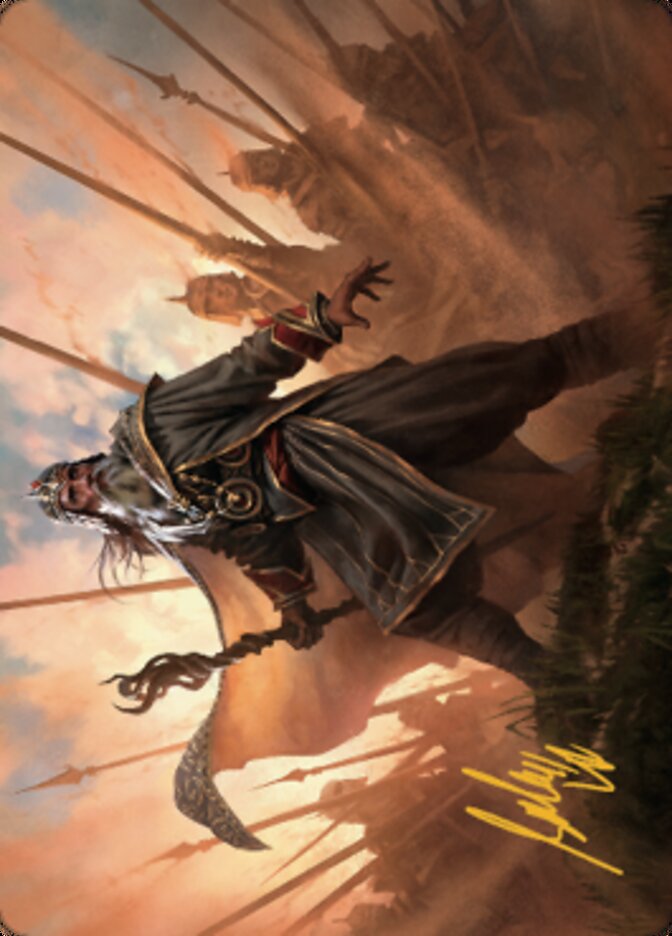 Hazezon, Shaper of Sand Art Card (Gold-Stamped Signature) [Dominaria United Art Series] | Gear Gaming Fayetteville