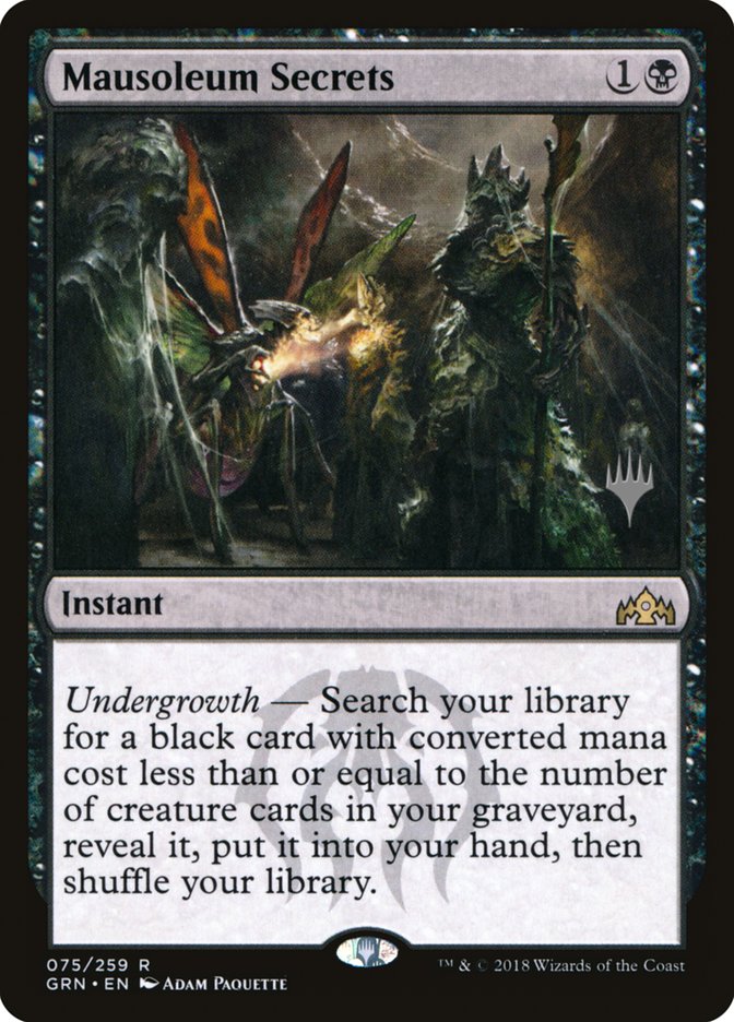 Mausoleum Secrets (Promo Pack) [Guilds of Ravnica Promos] | Gear Gaming Fayetteville