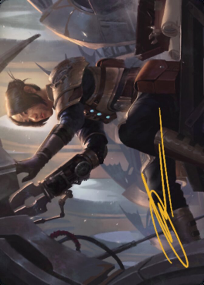 Thopter Mechanic Art Card (Gold-Stamped Signature) [The Brothers' War Art Series] | Gear Gaming Fayetteville