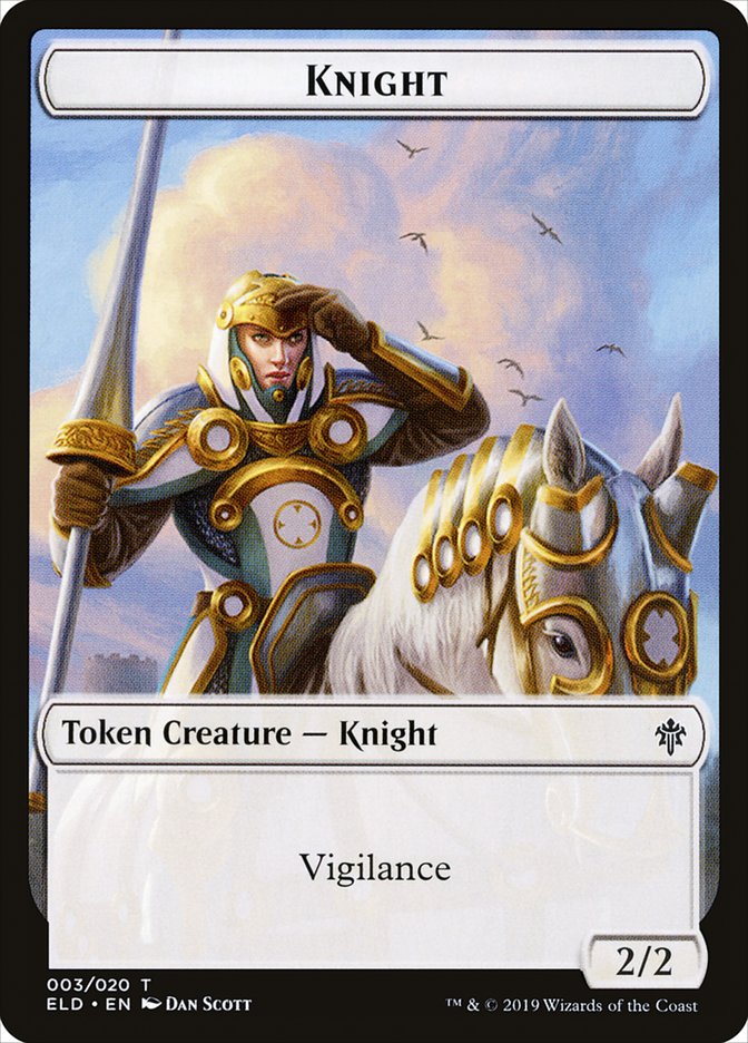 Knight Token [Throne of Eldraine Tokens] | Gear Gaming Fayetteville