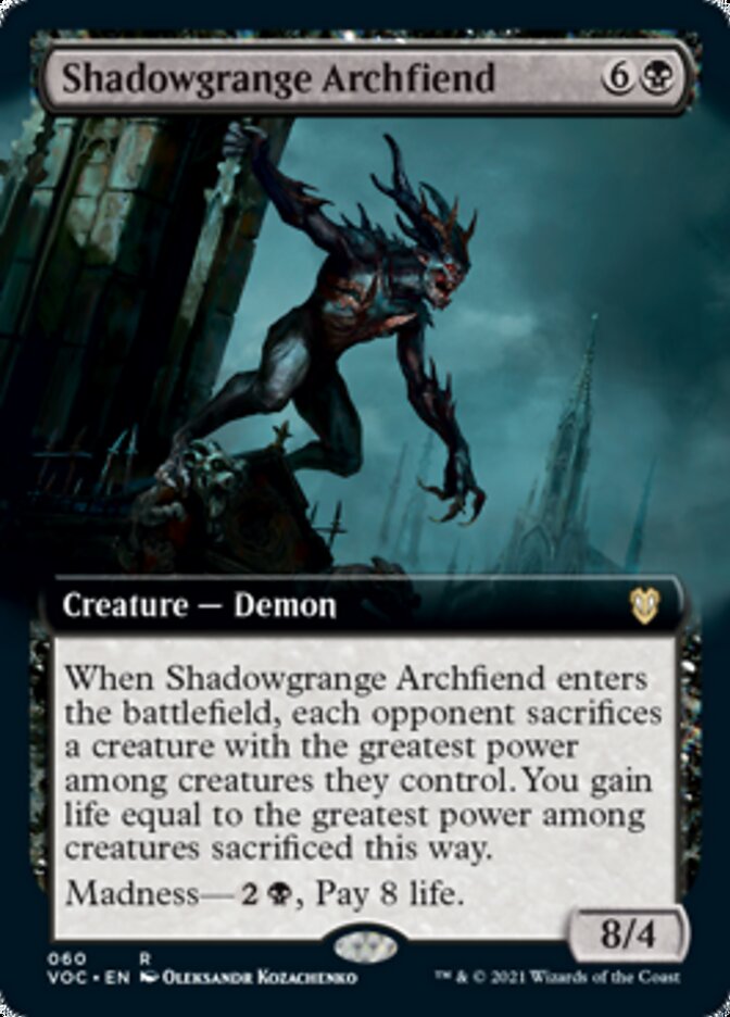 Shadowgrange Archfiend (Extended Art) [Innistrad: Crimson Vow Commander] | Gear Gaming Fayetteville