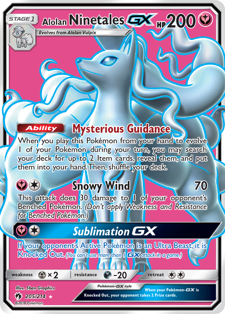 Alolan Ninetales GX (205/214) [Sun & Moon: Lost Thunder] | Gear Gaming Fayetteville