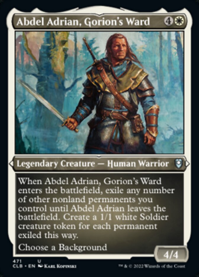 Abdel Adrian, Gorion's Ward (Foil Etched) [Commander Legends: Battle for Baldur's Gate] | Gear Gaming Fayetteville