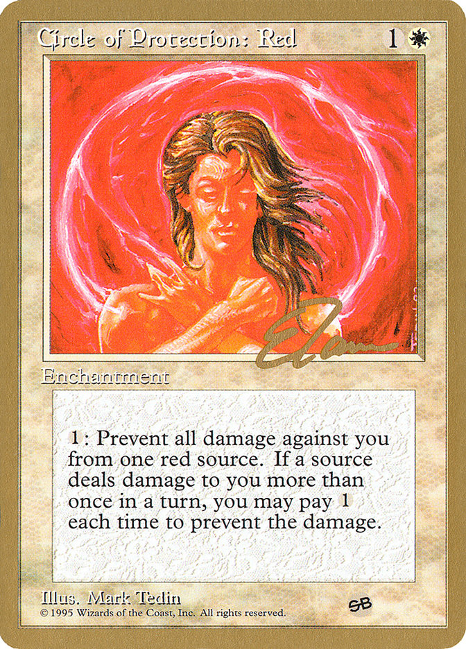 Circle of Protection: Red (Eric Tam) (SB) [Pro Tour Collector Set] | Gear Gaming Fayetteville