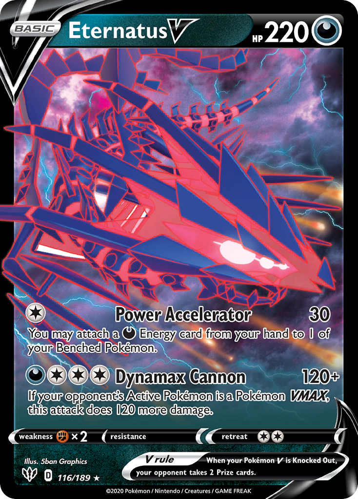 Eternatus V (116/189) (Jumbo Card) [Sword & Shield: Darkness Ablaze] | Gear Gaming Fayetteville