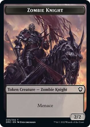 Zombie Knight // Warrior Double-Sided Token [Dominaria United Commander Tokens] | Gear Gaming Fayetteville