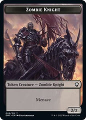 Zombie Knight // Goblin Double-Sided Token [Dominaria United Commander Tokens] | Gear Gaming Fayetteville