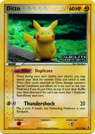 Ditto (63/113) (Stamped) [EX: Delta Species] | Gear Gaming Fayetteville