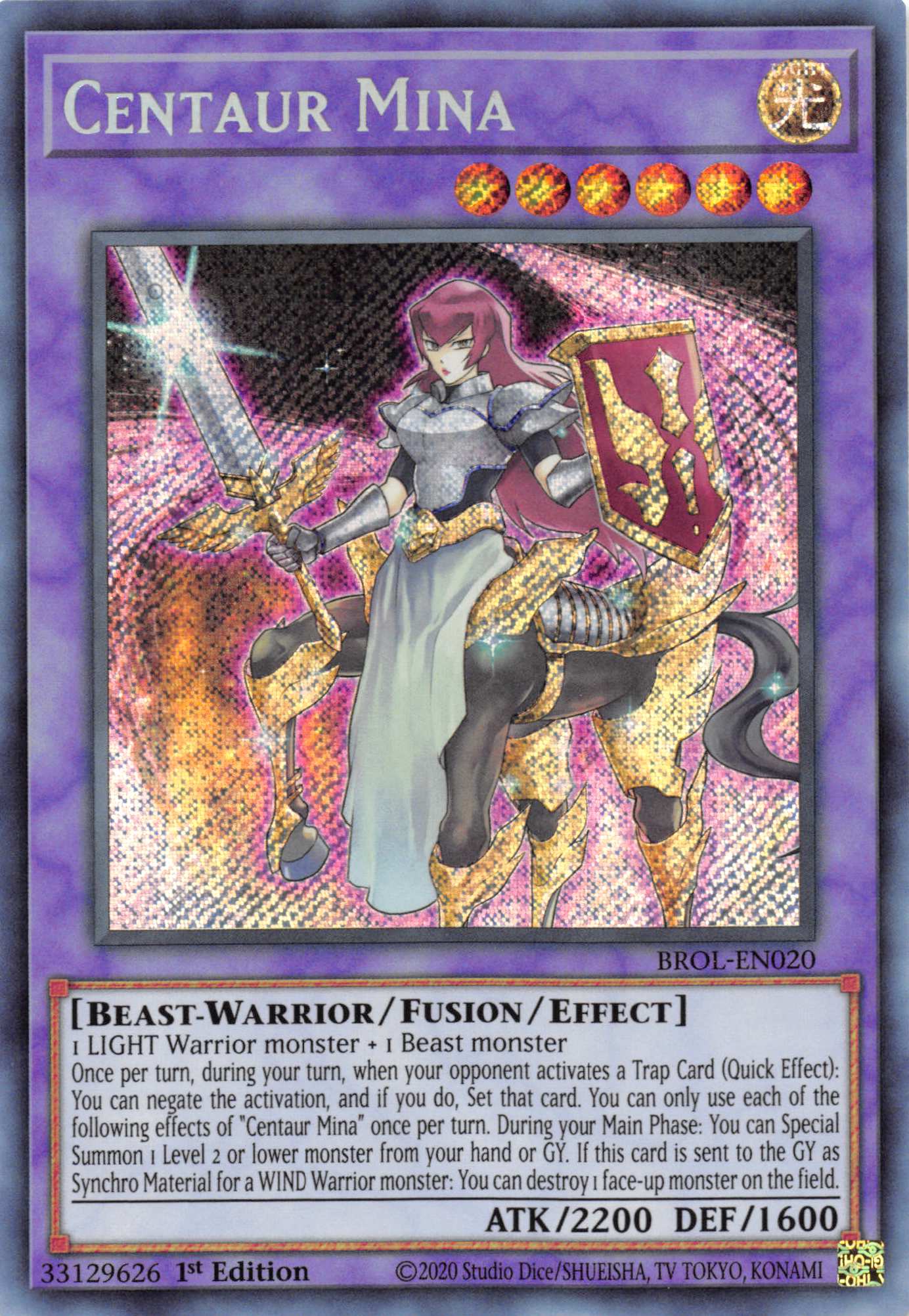 Centaur Mina [BROL-EN020] Secret Rare | Gear Gaming Fayetteville