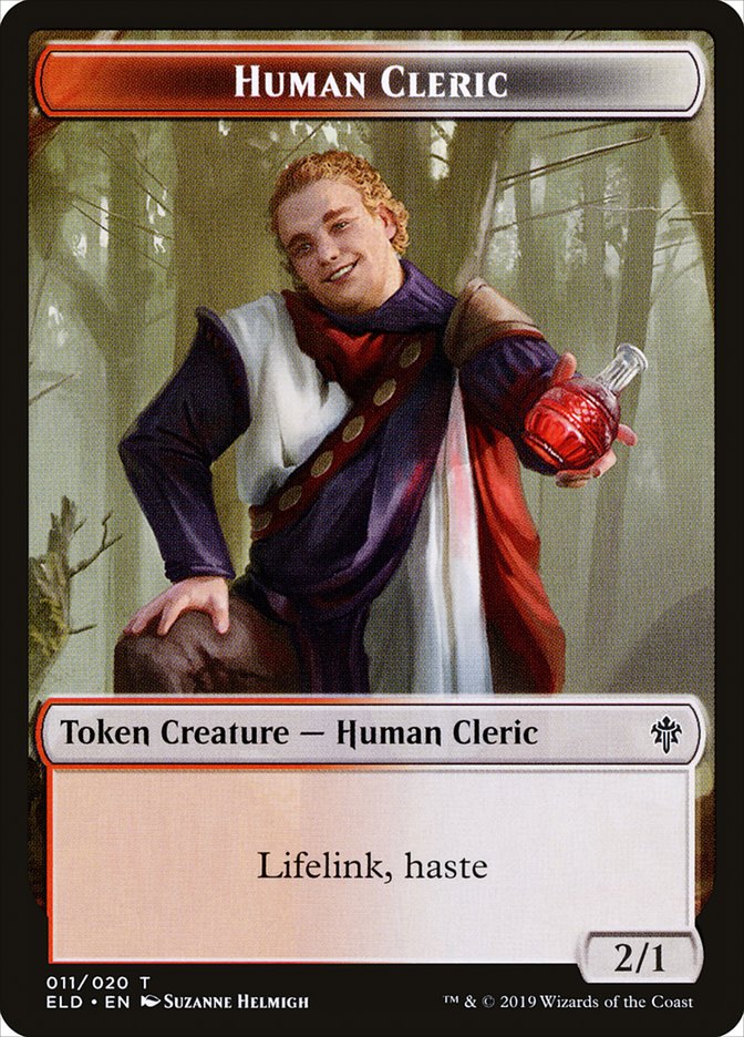 Human Cleric Token [Throne of Eldraine Tokens] | Gear Gaming Fayetteville