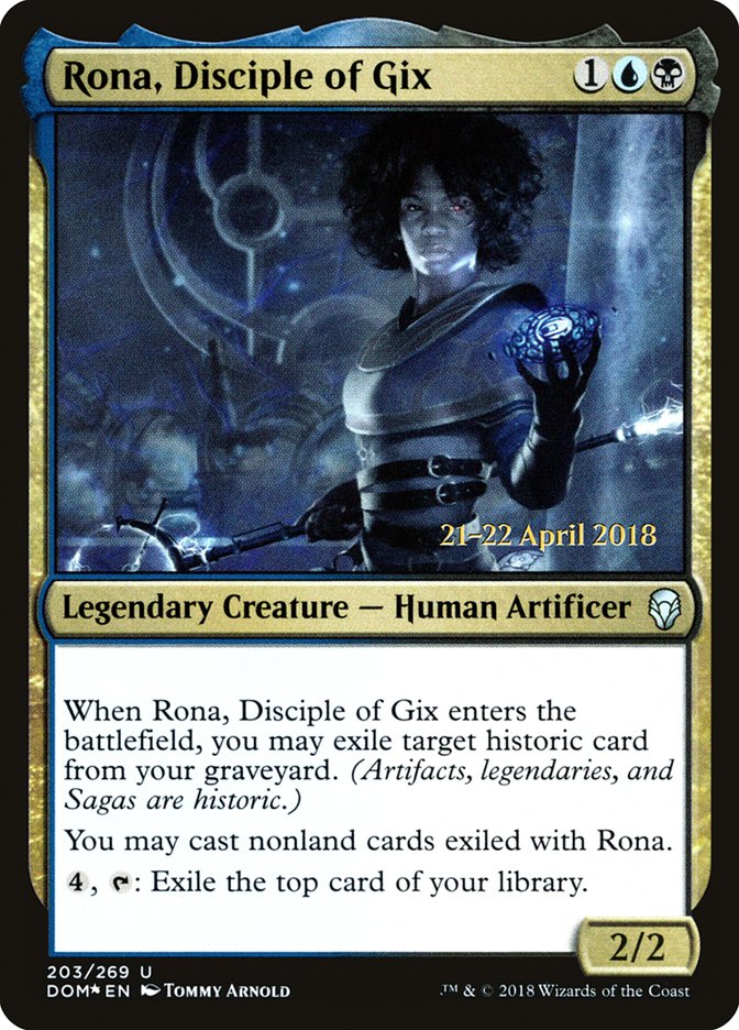 Rona, Disciple of Gix [Dominaria Prerelease Promos] | Gear Gaming Fayetteville