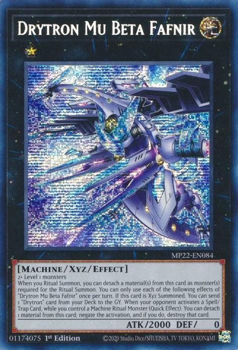 Drytron Mu Beta Fafnir [MP22-EN084] Prismatic Secret Rare | Gear Gaming Fayetteville