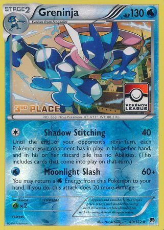 Greninja (40/122) (League Promo 3rd Place) [XY: BREAKpoint] | Gear Gaming Fayetteville