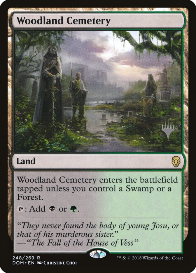 Woodland Cemetery (Promo Pack) [Dominaria Promos] | Gear Gaming Fayetteville