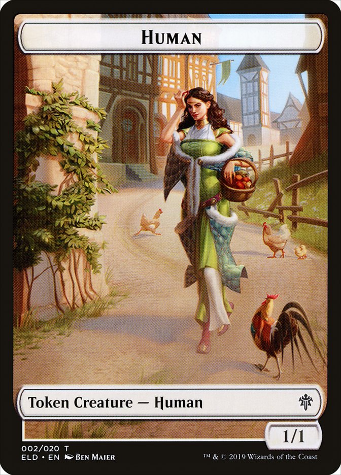 Human // Human Double-Sided Token [Pioneer Challenger Decks 2022] | Gear Gaming Fayetteville