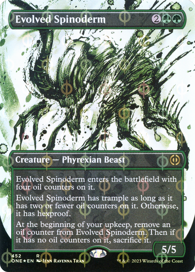 Evolved Spinoderm (Borderless Ichor Step-and-Compleat Foil) [Phyrexia: All Will Be One] | Gear Gaming Fayetteville