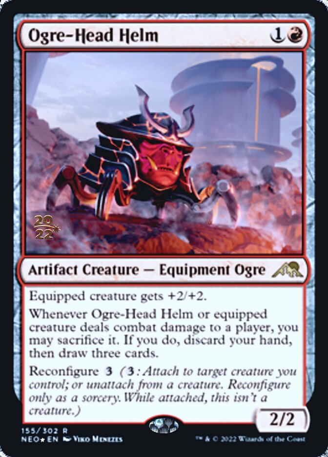 Ogre-Head Helm [Kamigawa: Neon Dynasty Prerelease Promos] | Gear Gaming Fayetteville