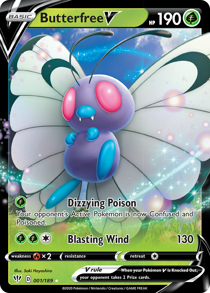 Butterfree V (001/189) [Sword & Shield: Darkness Ablaze] | Gear Gaming Fayetteville