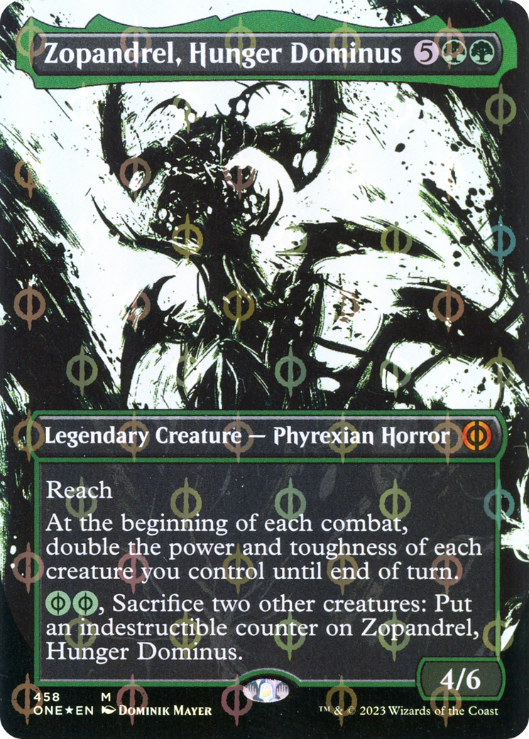 Zopandrel, Hunger Dominus (Borderless Ichor Step-and-Compleat Foil) [Phyrexia: All Will Be One] | Gear Gaming Fayetteville