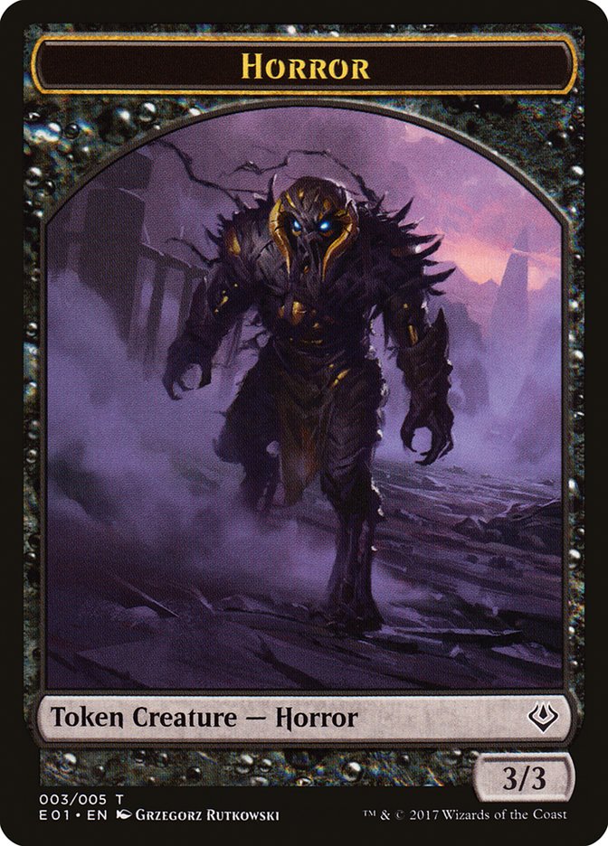 Horror // Zombie Double-Sided Token [Archenemy: Nicol Bolas Tokens] | Gear Gaming Fayetteville