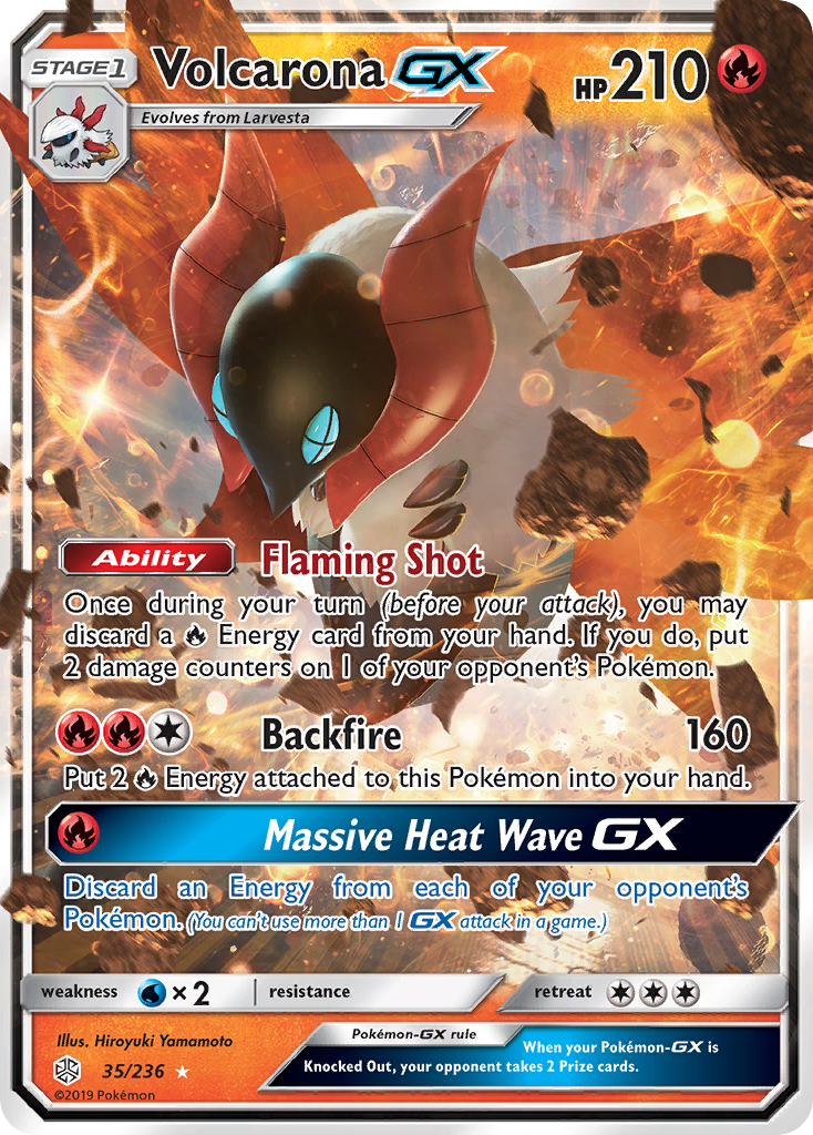 Volcarona GX (35/236) [Sun & Moon: Cosmic Eclipse] | Gear Gaming Fayetteville