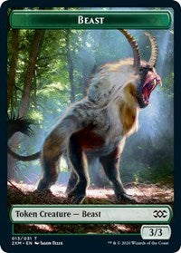 Beast // Treasure Double-Sided Token [Double Masters Tokens] | Gear Gaming Fayetteville