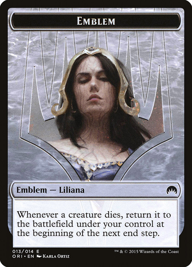 Liliana, Defiant Necromancer Emblem [Magic Origins Tokens] | Gear Gaming Fayetteville