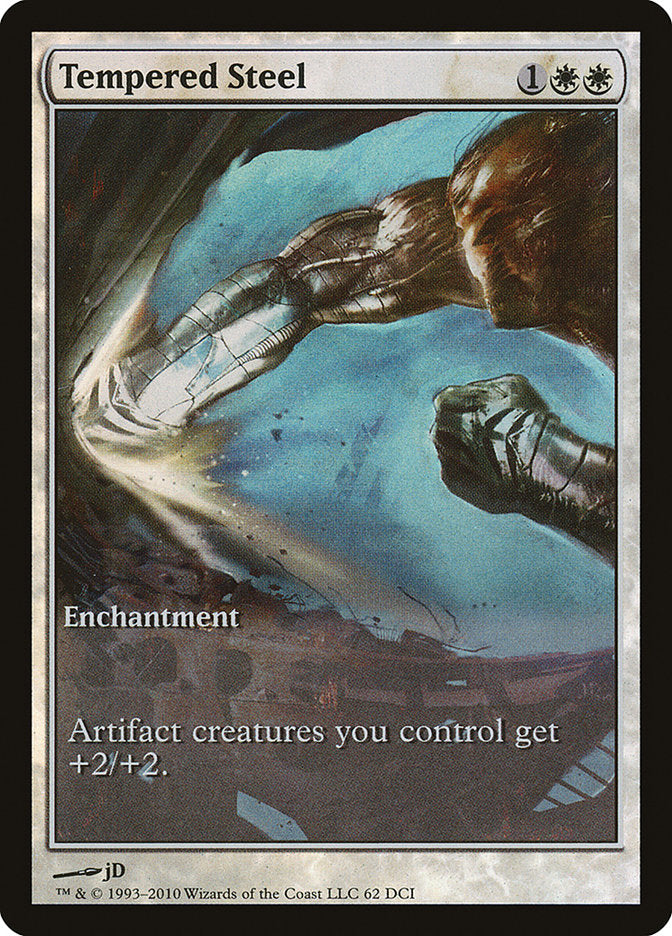 Tempered Steel (Game Day) (Extended Art) [Scars of Mirrodin Promos] | Gear Gaming Fayetteville