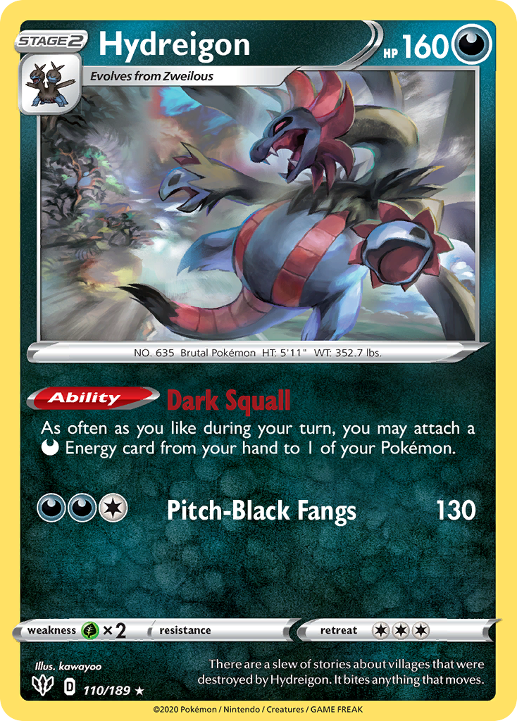 Hydreigon (110/189) [Sword & Shield: Darkness Ablaze] | Gear Gaming Fayetteville