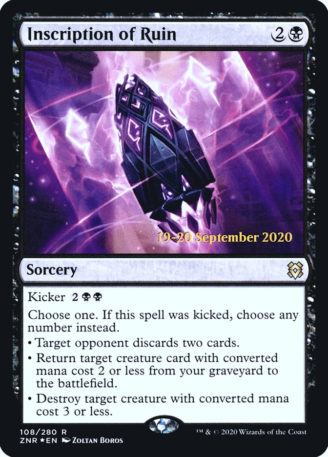 Inscription of Ruin [Zendikar Rising Prerelease Promos] | Gear Gaming Fayetteville