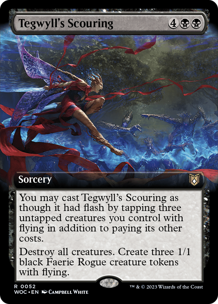 Tegwyll's Scouring (Extended Art) [Wilds of Eldraine Commander] | Gear Gaming Fayetteville