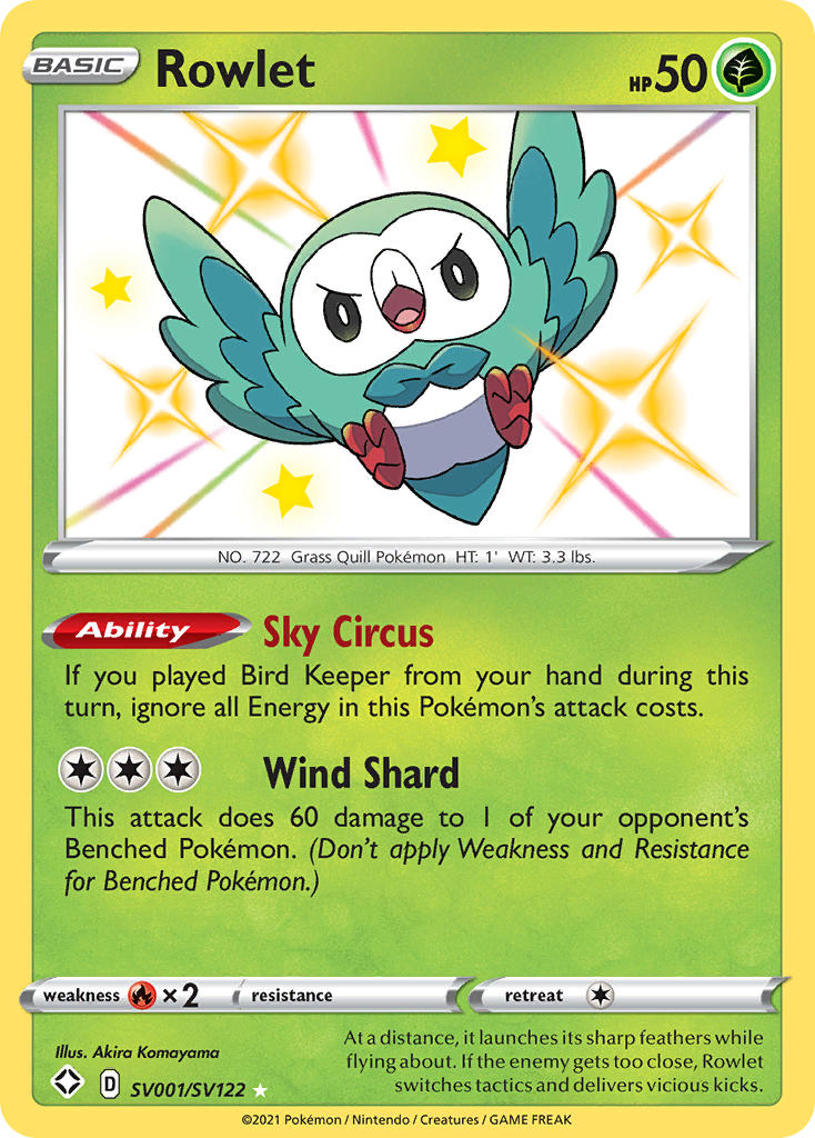 Rowlet (SV001/SV122) [Sword & Shield: Shining Fates] | Gear Gaming Fayetteville