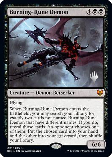 Burning-Rune Demon (Promo Pack) [Kaldheim Promos] | Gear Gaming Fayetteville