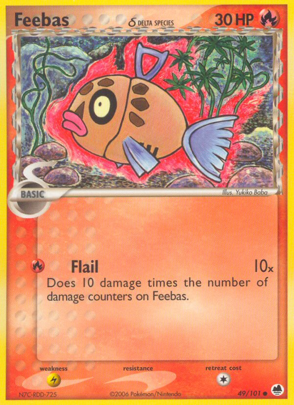 Feebas (49/101) (Delta Species) [EX: Dragon Frontiers] | Gear Gaming Fayetteville