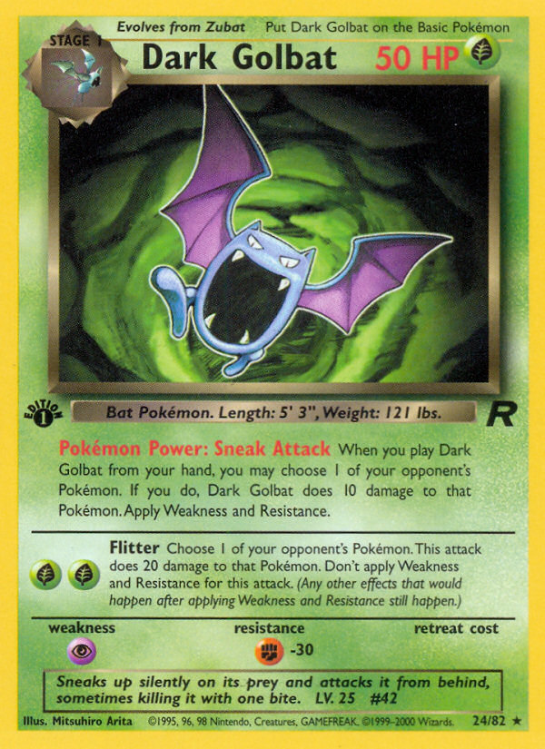 Dark Golbat (24/82) [Team Rocket 1st Edition] | Gear Gaming Fayetteville