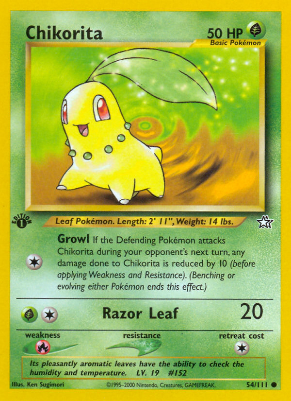 Chikorita (54/111) [Neo Genesis 1st Edition] | Gear Gaming Fayetteville