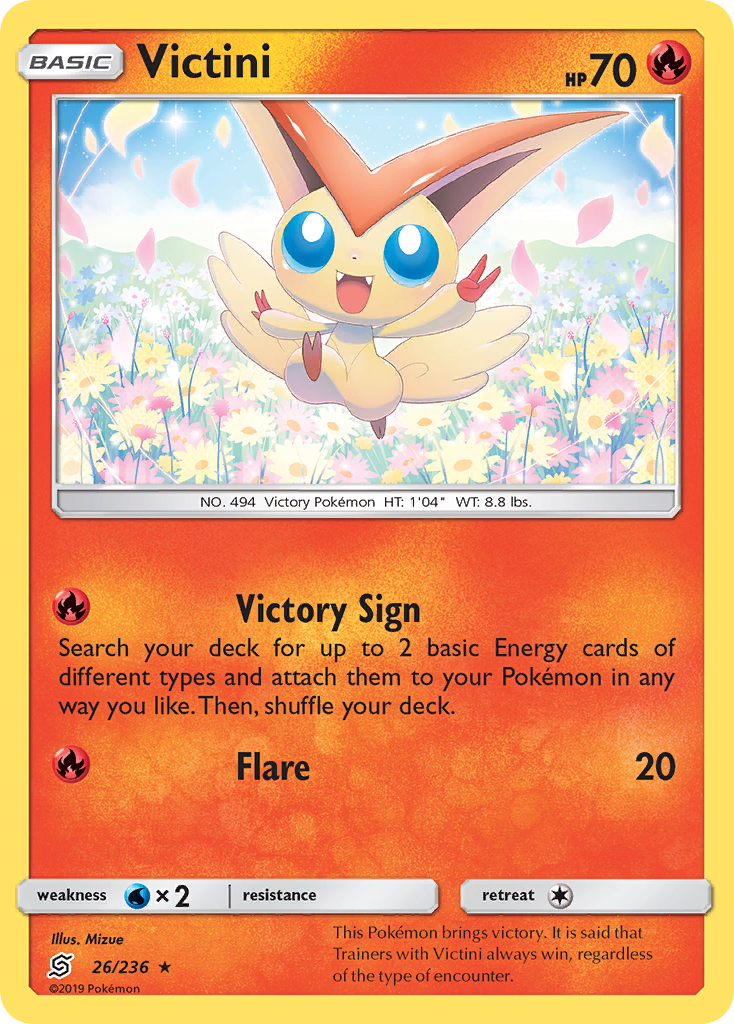 Victini (26/236) [Sun & Moon: Unified Minds] | Gear Gaming Fayetteville