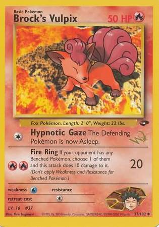 Brock's Vulpix (37/132) (W Stamped Promo) [Gym Challenge Unlimited] | Gear Gaming Fayetteville