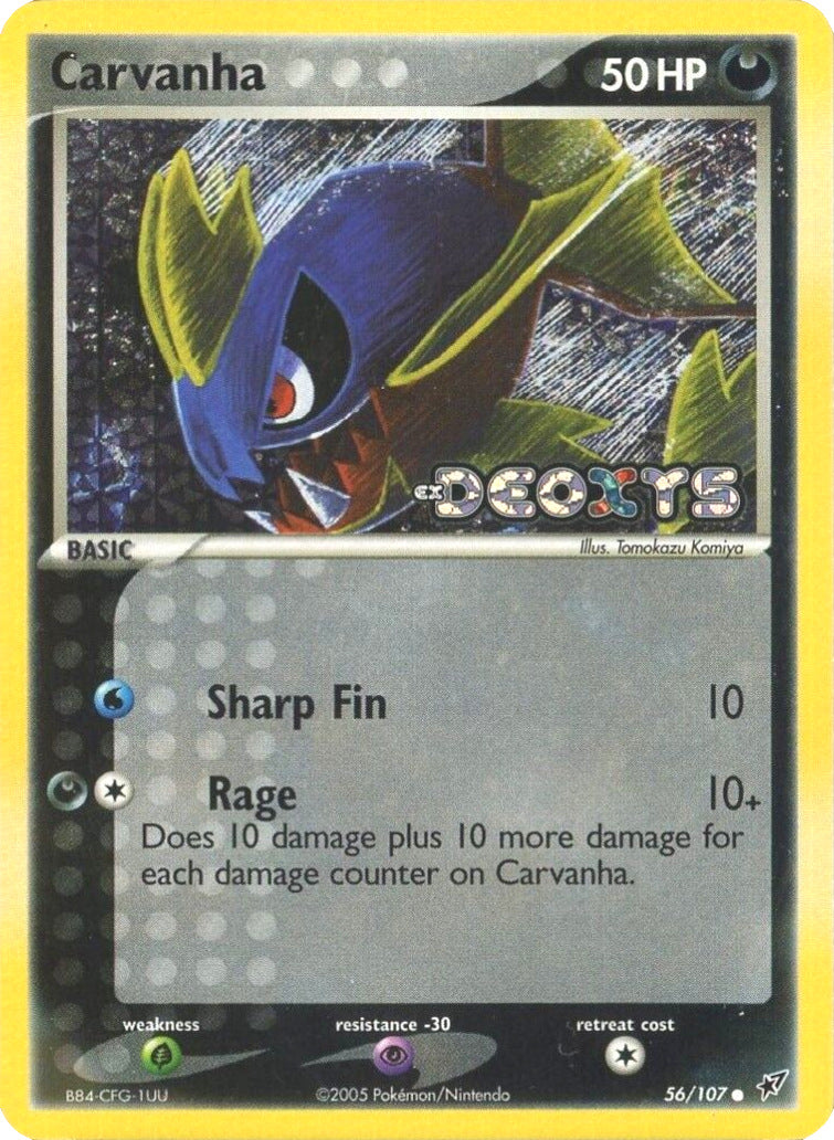 Carvanha (56/107) (Stamped) [EX: Deoxys] | Gear Gaming Fayetteville