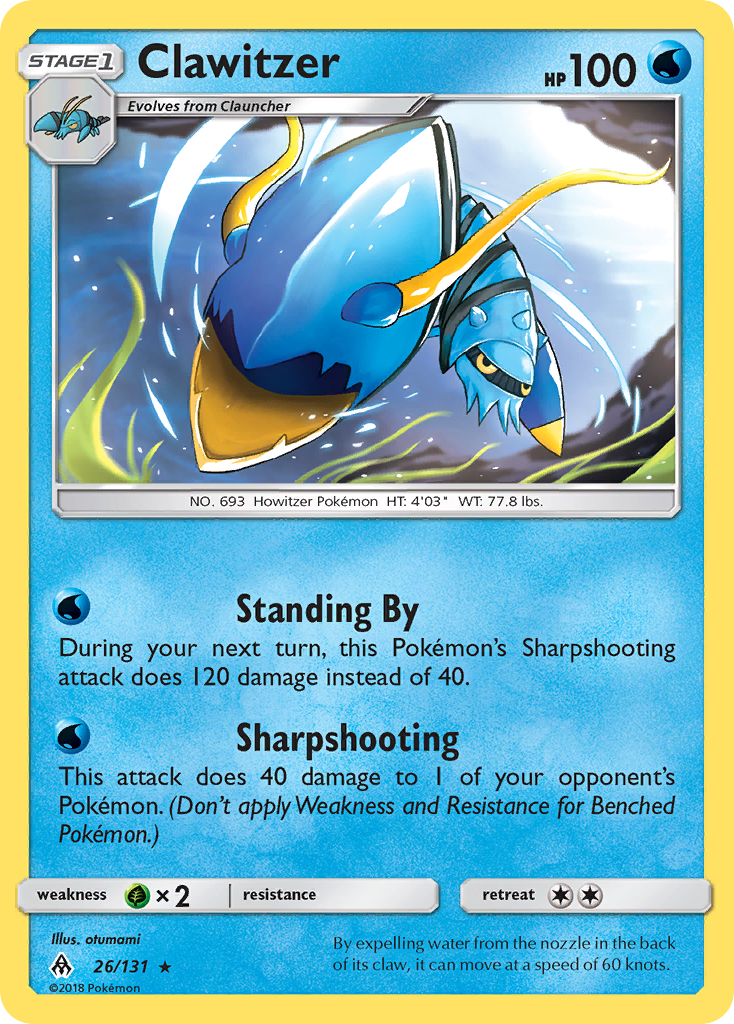 Clawitzer (26/131) [Sun & Moon: Forbidden Light] | Gear Gaming Fayetteville