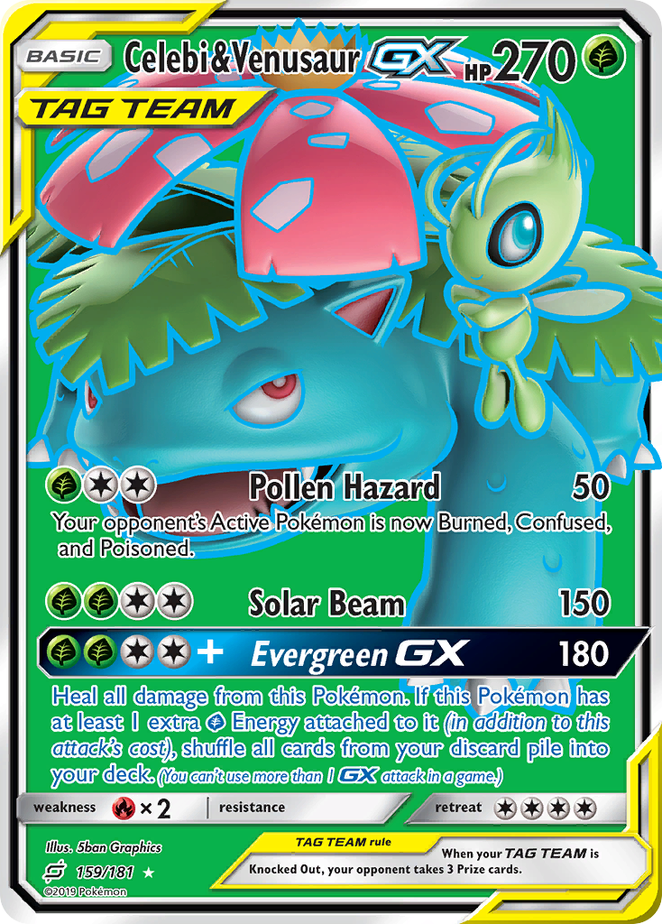 Celebi & Venusaur GX (159/181) [Sun & Moon: Team Up] | Gear Gaming Fayetteville