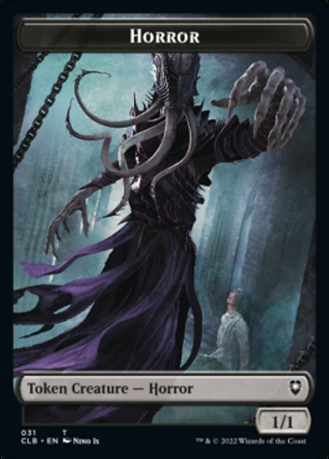 Horror // Centaur Double-Sided Token [Commander Legends: Battle for Baldur's Gate Tokens] | Gear Gaming Fayetteville