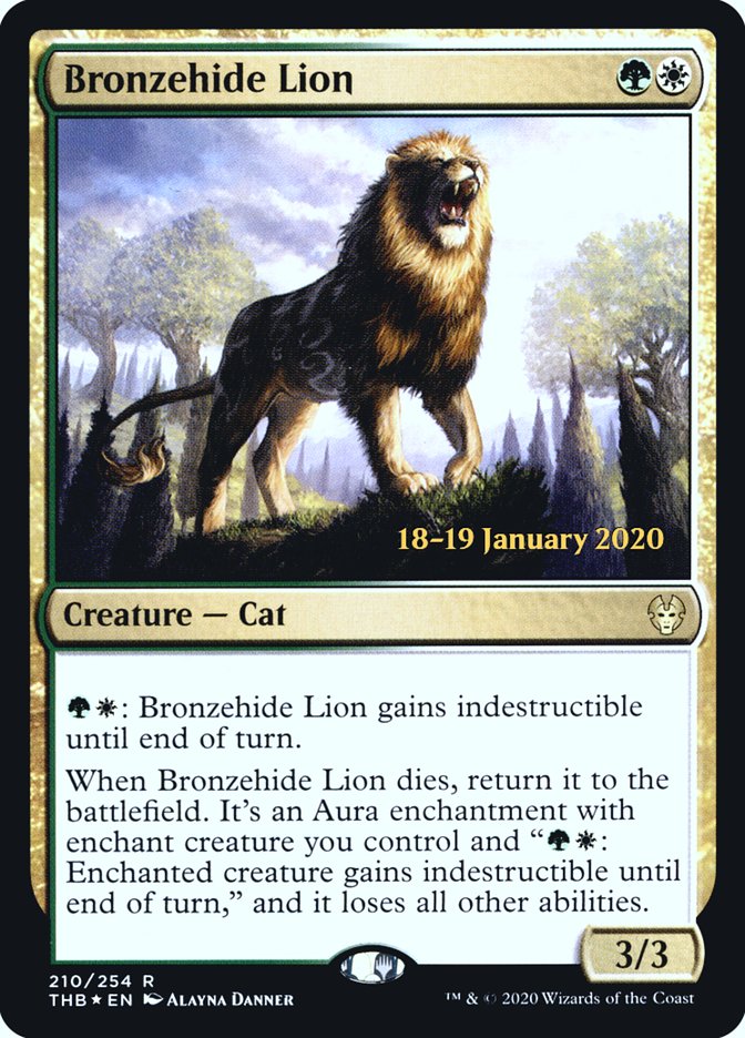 Bronzehide Lion [Theros Beyond Death Prerelease Promos] | Gear Gaming Fayetteville