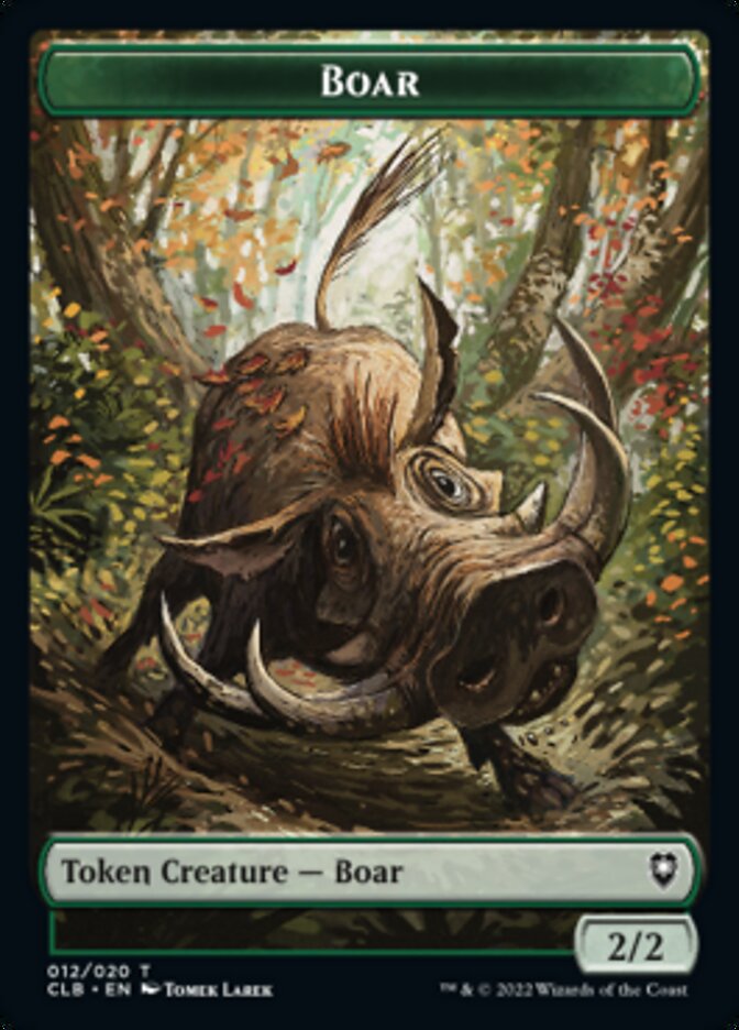 Treasure // Boar Double-Sided Token [Commander Legends: Battle for Baldur's Gate Tokens] | Gear Gaming Fayetteville